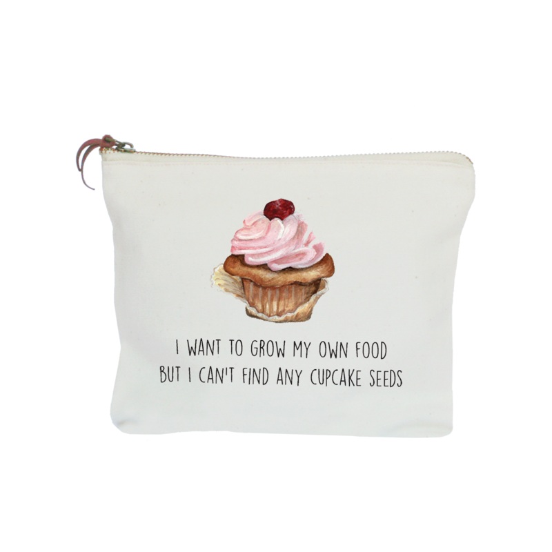 cupcake seeds zipper pouch