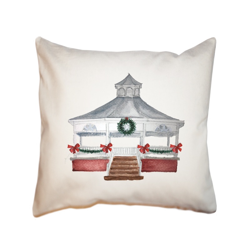 fairfield gazebo christmas square pillow