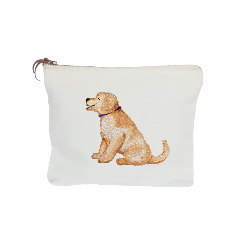 goldendoodle profile zipper pouch