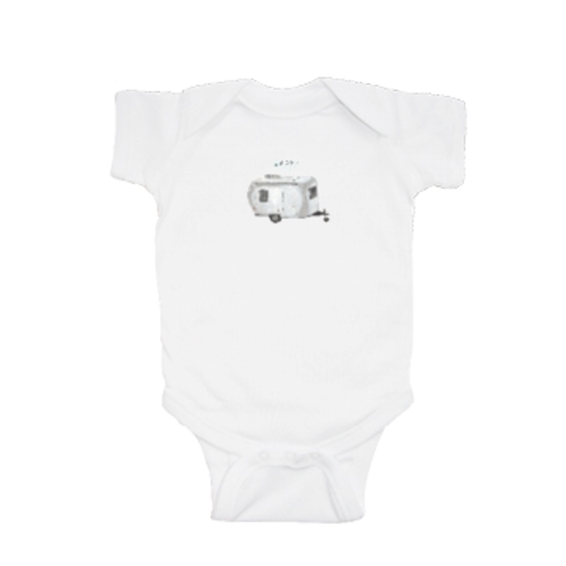 happy camper baby snap up short sleeve