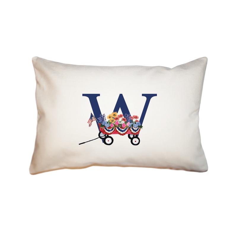 nautical alphabet – W rectangle pillow