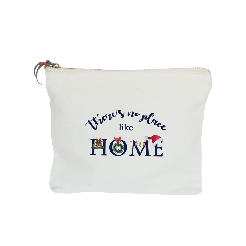 no place like home christmas zipper pouch