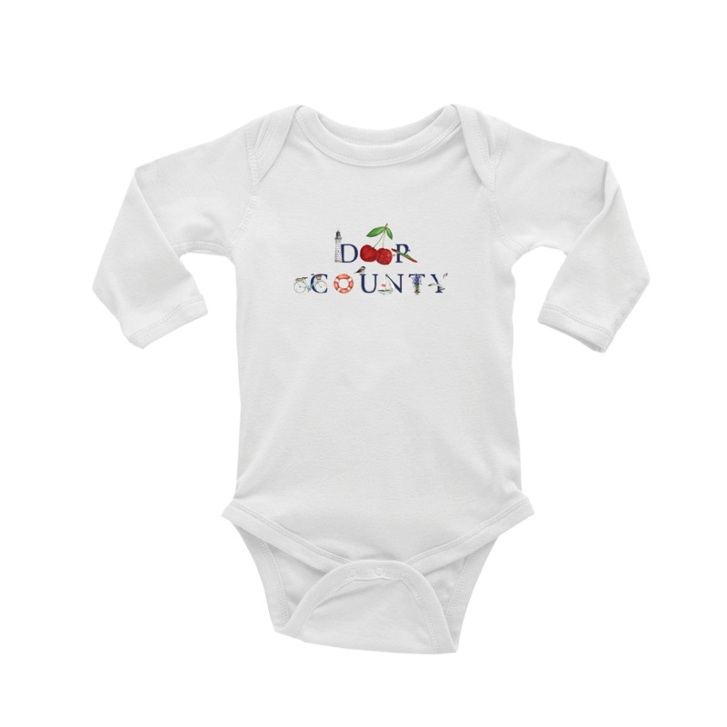 Door County baby snap up long sleeve