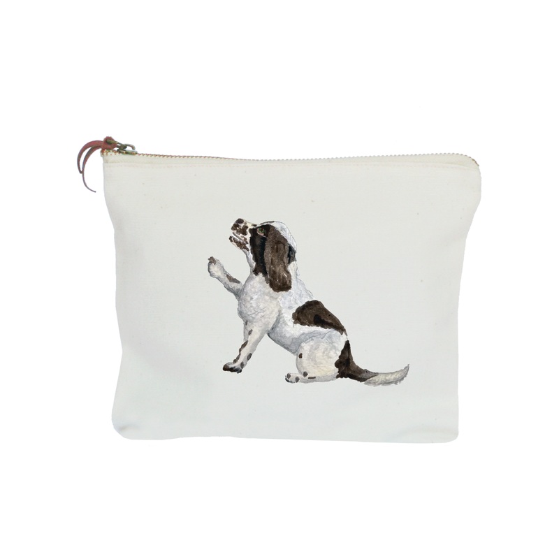 english cocker spaniel zipper pouch