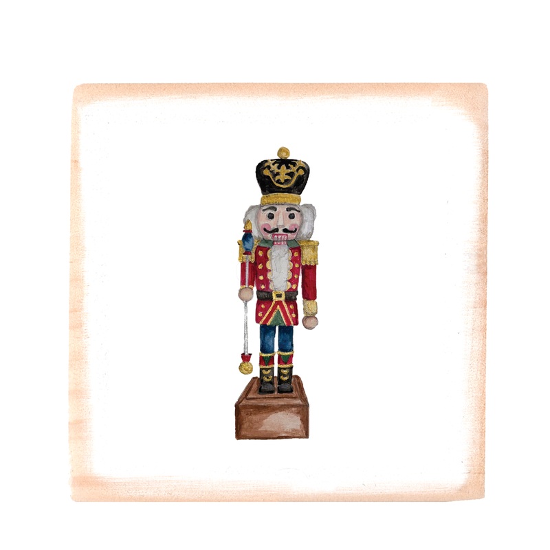 nutcracker square wood block
