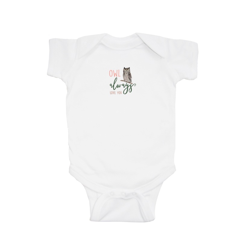 owl always love you baby snap up short sleeve