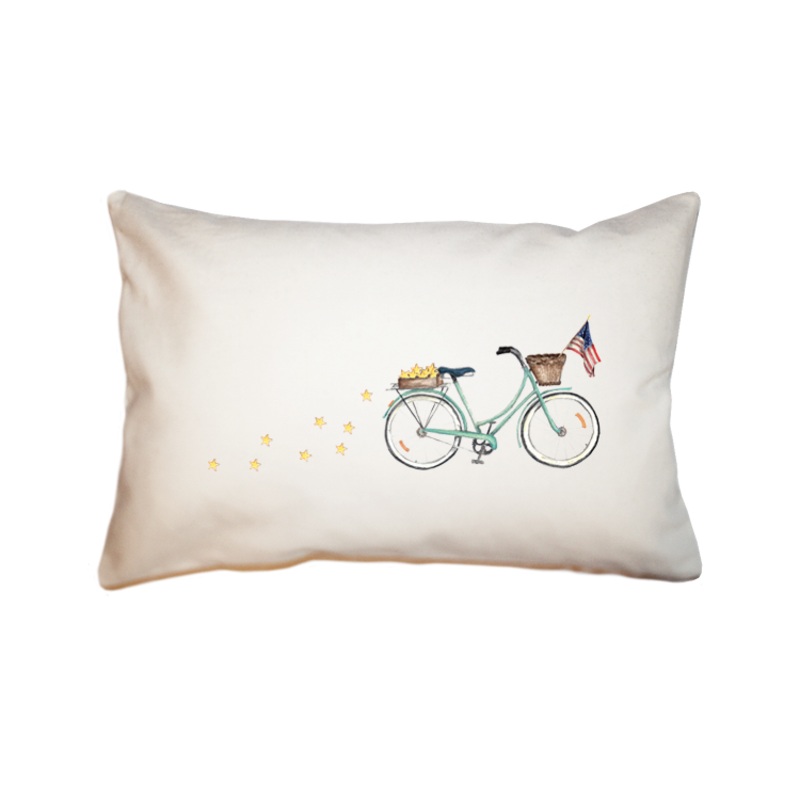 patriotic bike large rectangle pillow