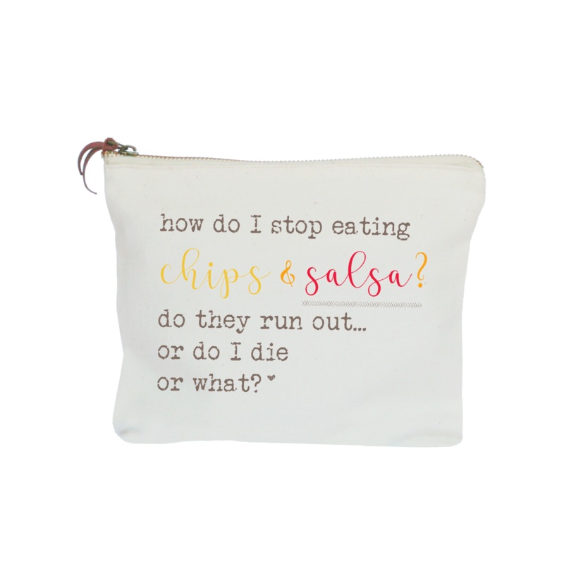 chips and salsa zipper pouch