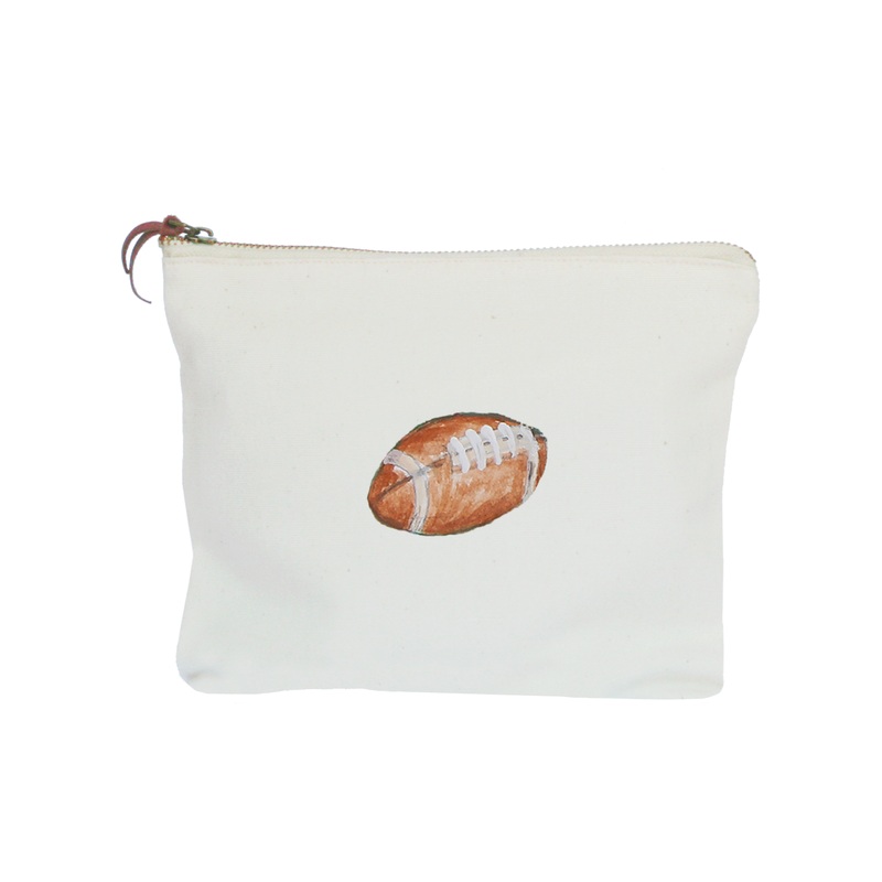 football zipper pouch