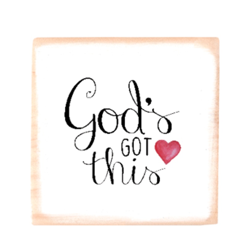 God’s got this square wood block