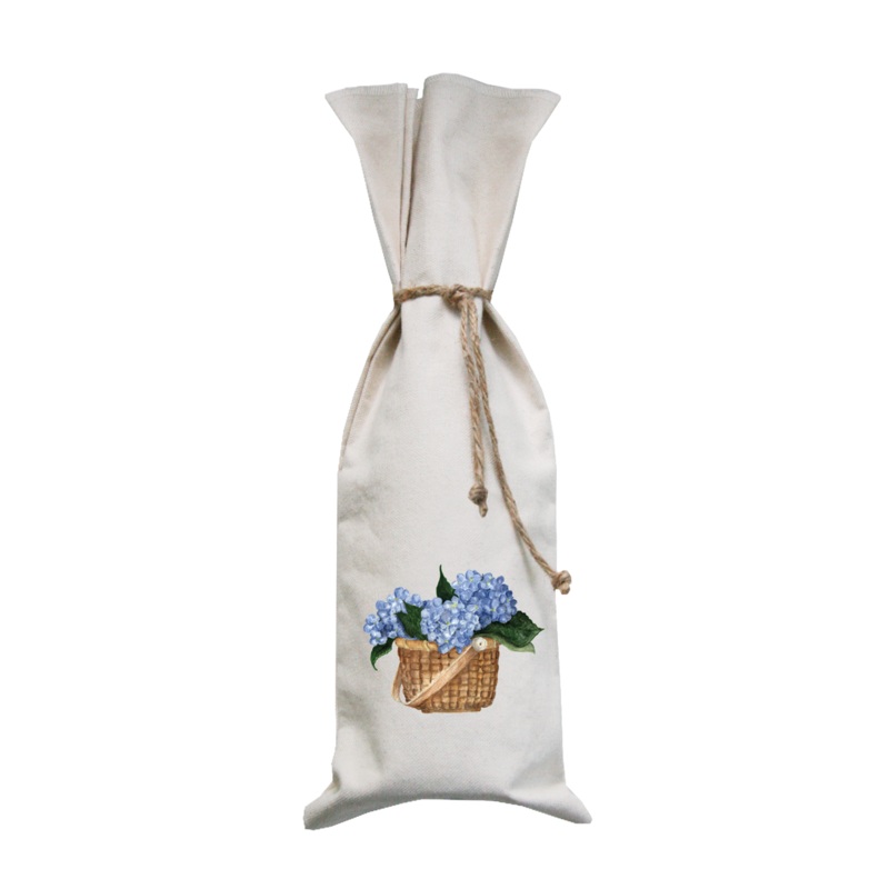 hydrangea basket wine bag