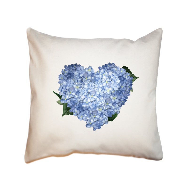 hydrangea wreath square pillow