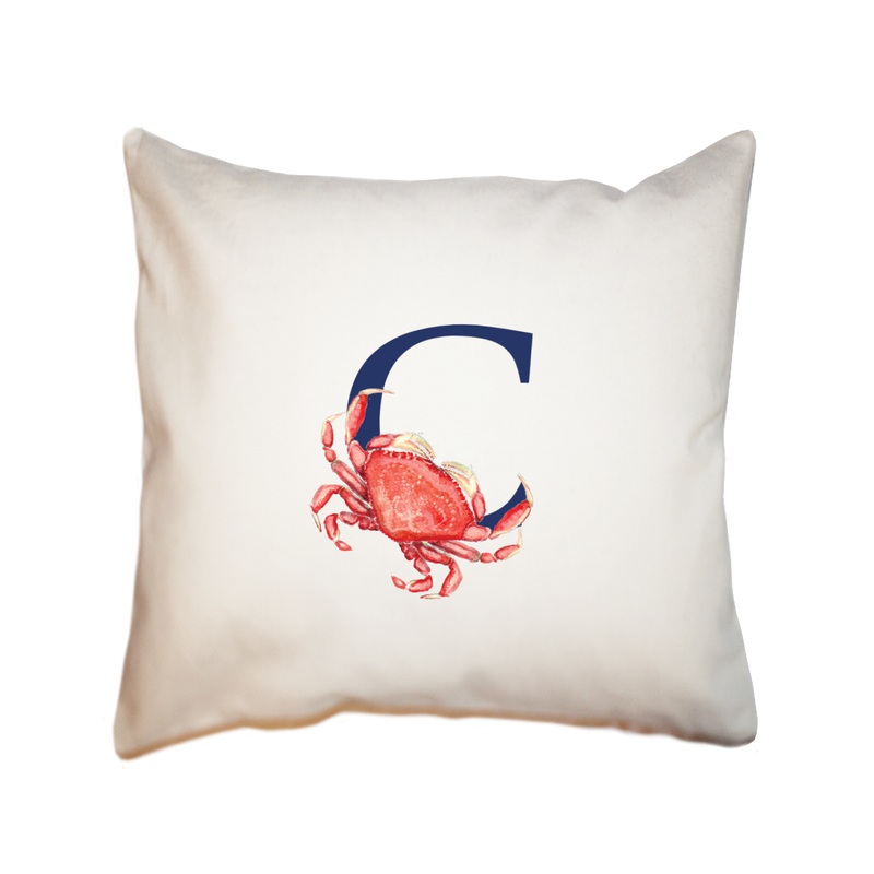 nautical alphabet – C square pillow
