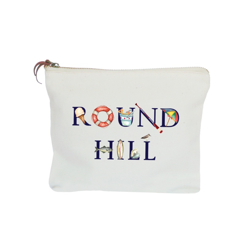 round hill beach zipper pouch