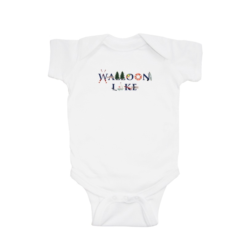 walloon lake baby snap up short sleeve