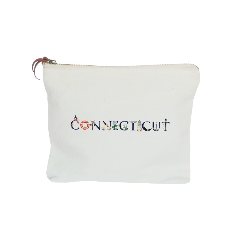 connecticut nautical zipper pouch