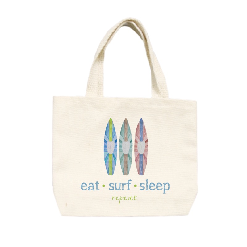 eat surf sleep repeat small tote