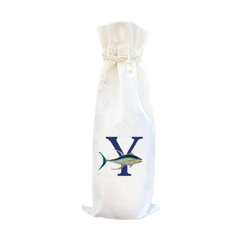 nautical alphabet – Y wine bag