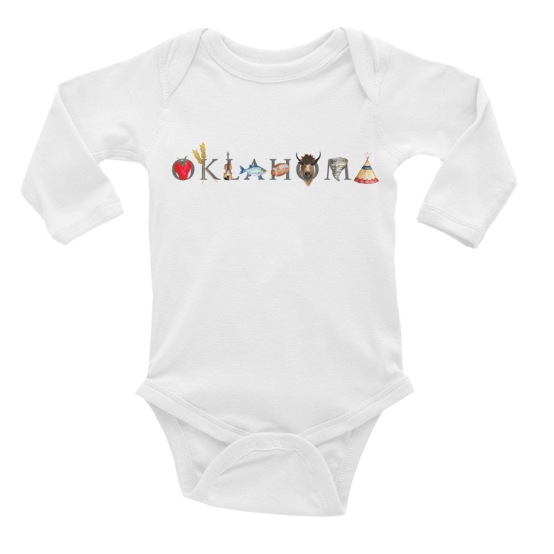 Oklahoma baby snap up long sleeve