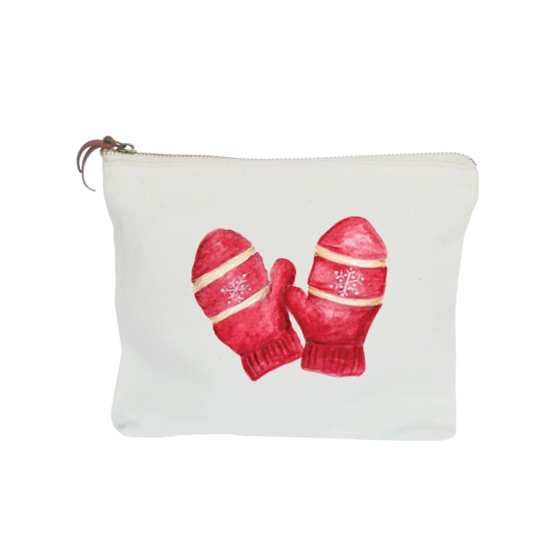 pair of mittens zipper pouch
