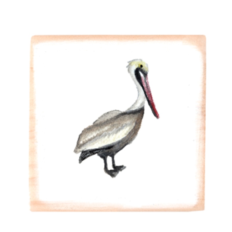 pelican square wood block