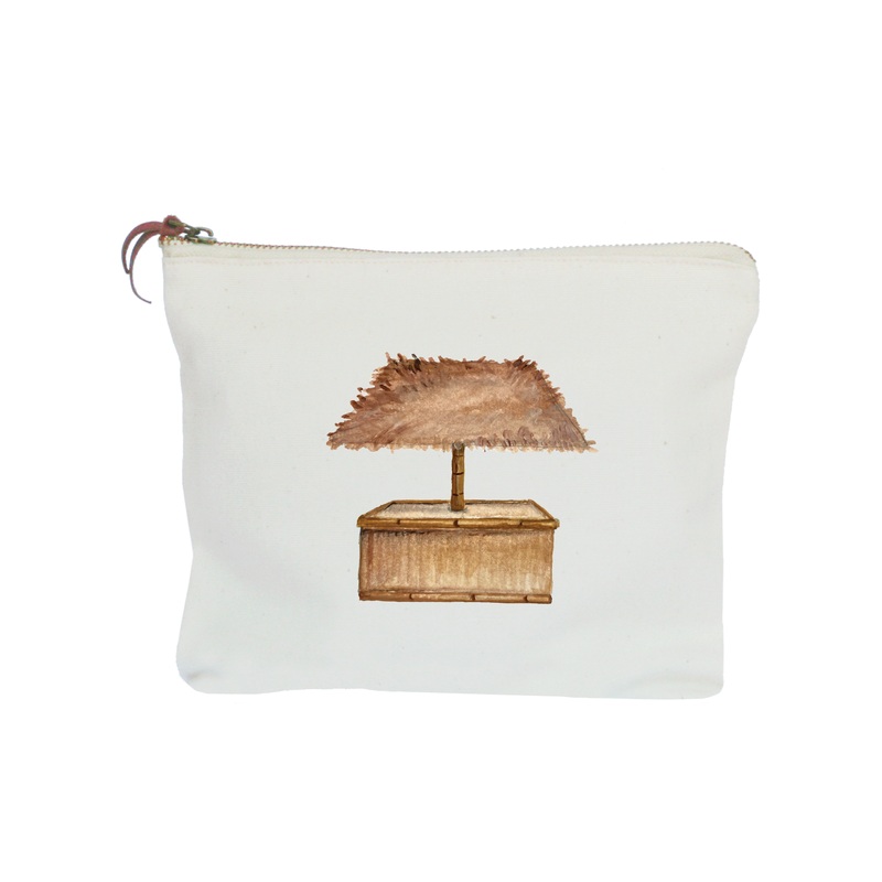 tiki hut zipper pouch