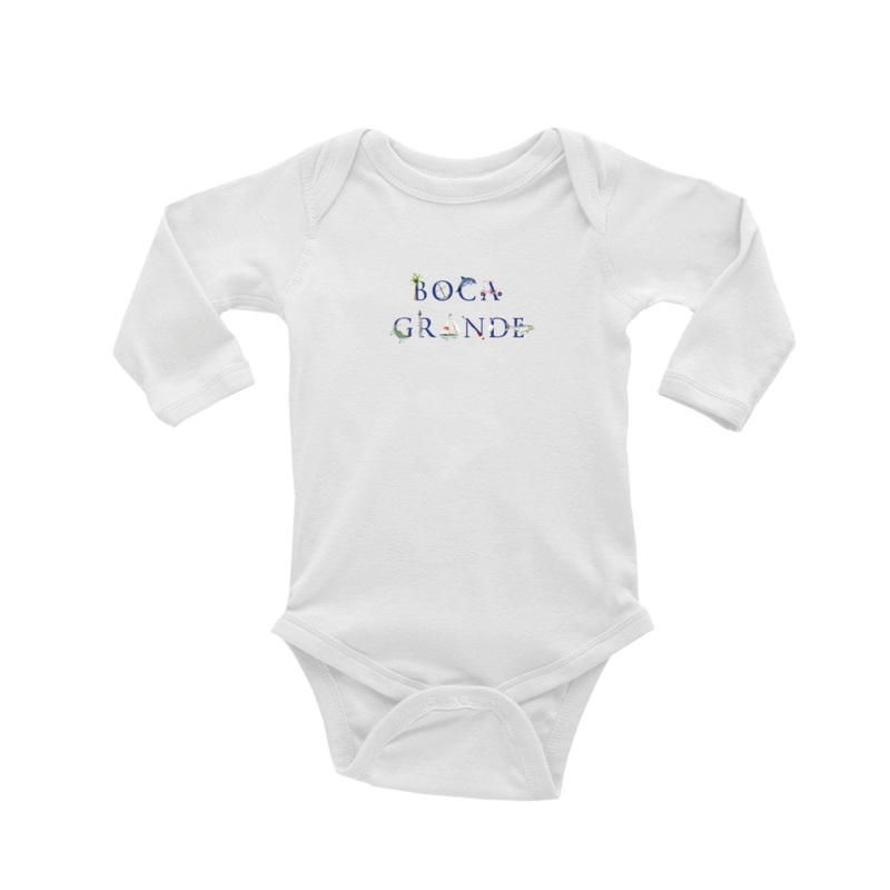boca grande baby snap up long sleeve