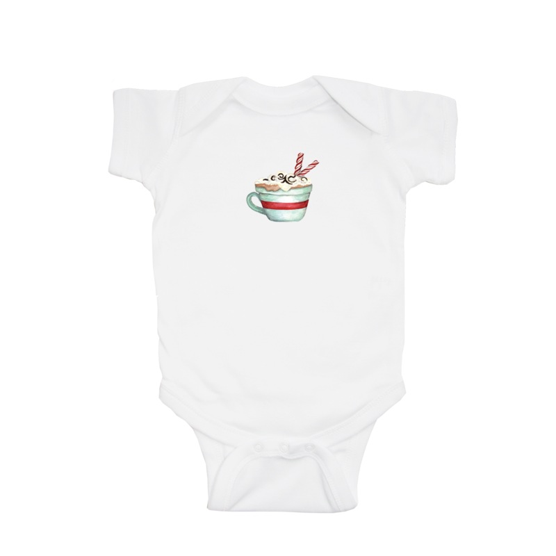 hot cocoa baby snap up short sleeve