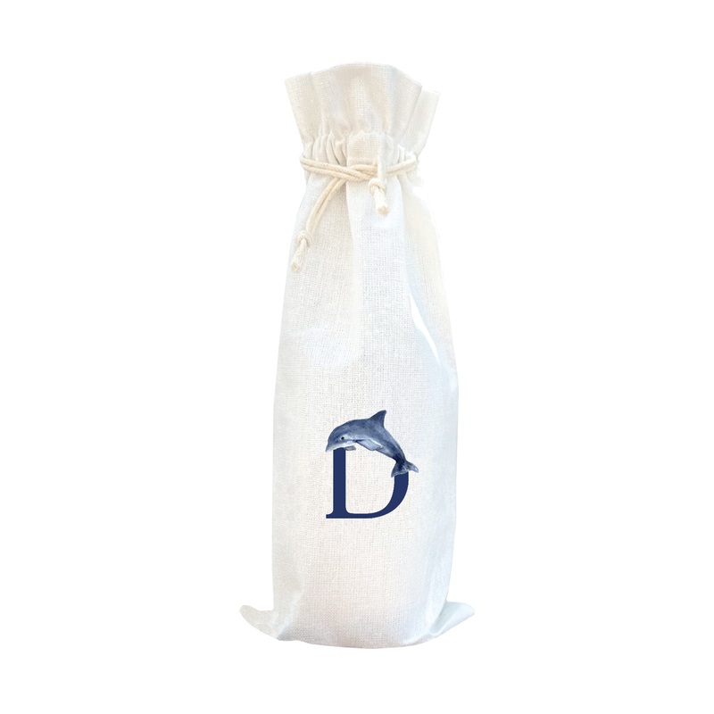 nautical alphabet – D wine bag