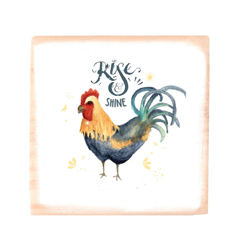 rise and shine square block