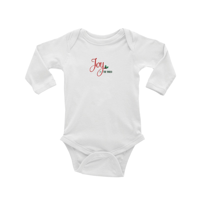 joy to the world baby snap up long sleeve