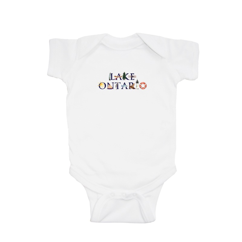lake ontario baby snap up short sleeve