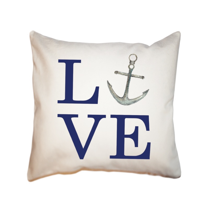 love anchor square pillow