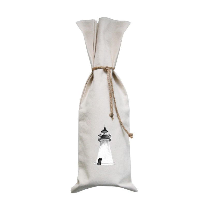 mattapoisett lighthouse wine bag