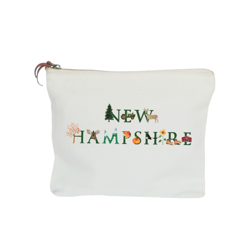 new hampshire fall zipper pouch