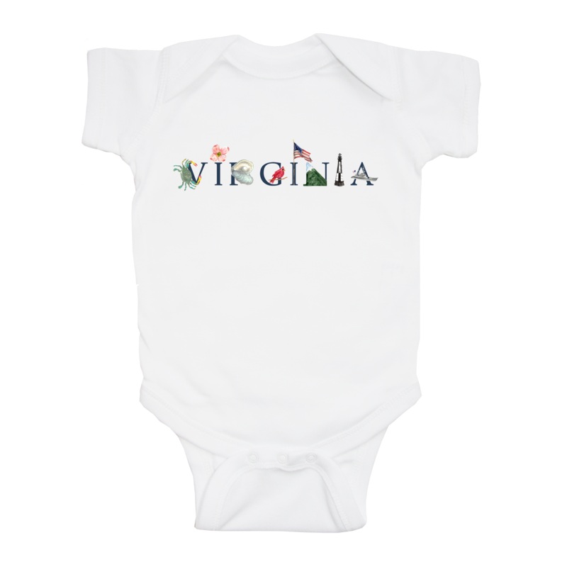 Virginia baby snap up short sleeve