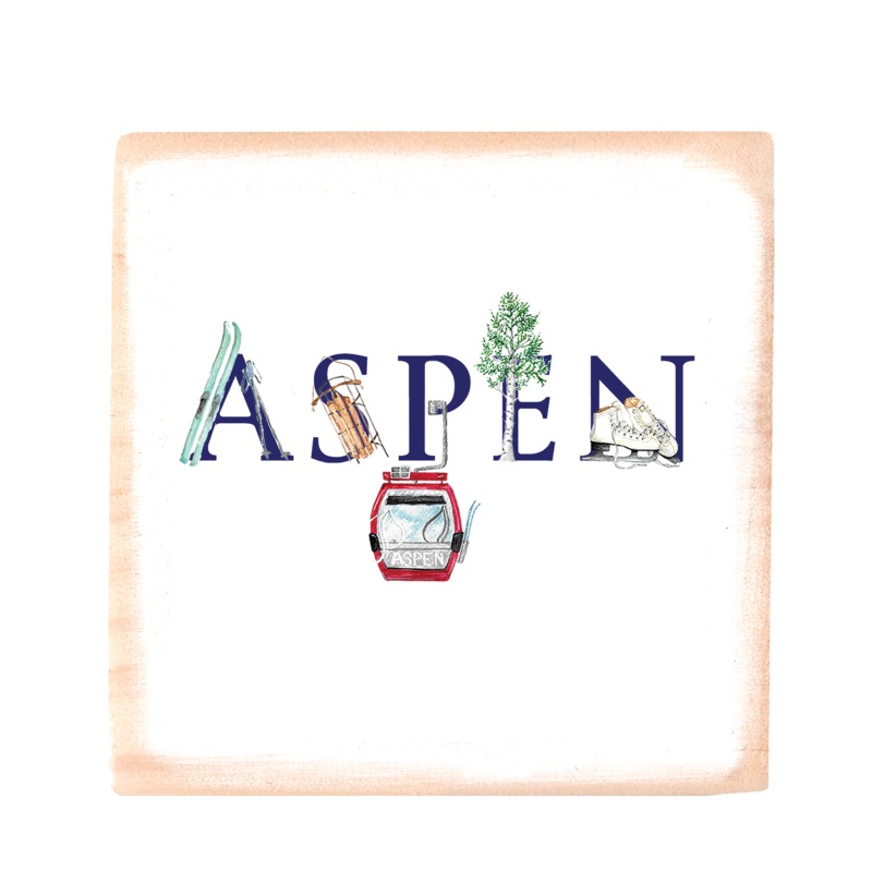 aspen square wood block
