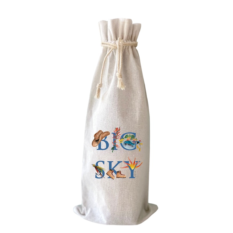 big sky spring summer fall wine bag