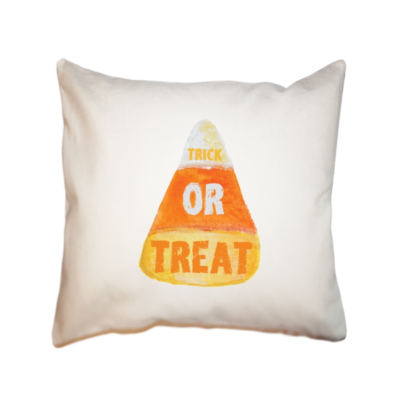 candy corn trick or treat square pillow