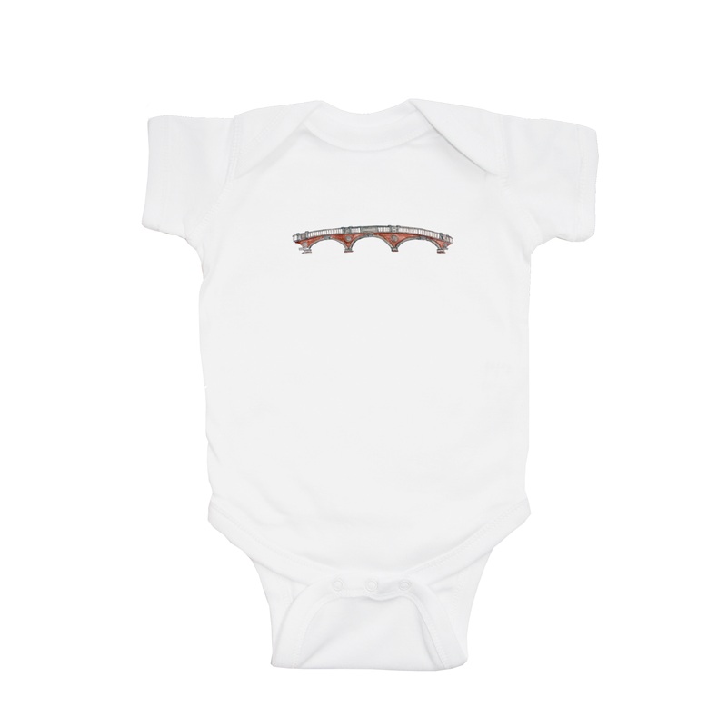harvard bridge baby snap up short sleeve