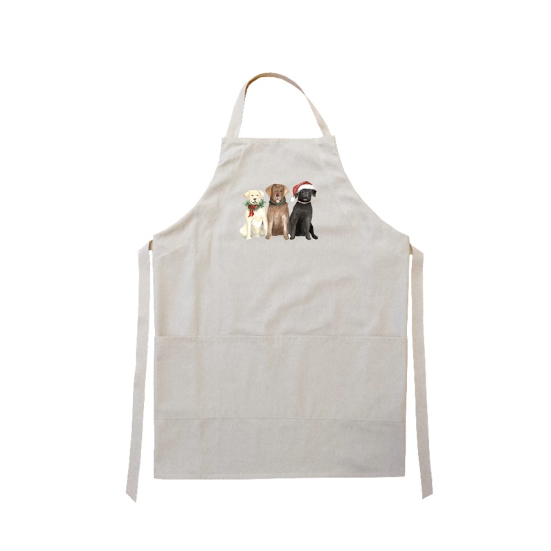 three labs holiday apron
