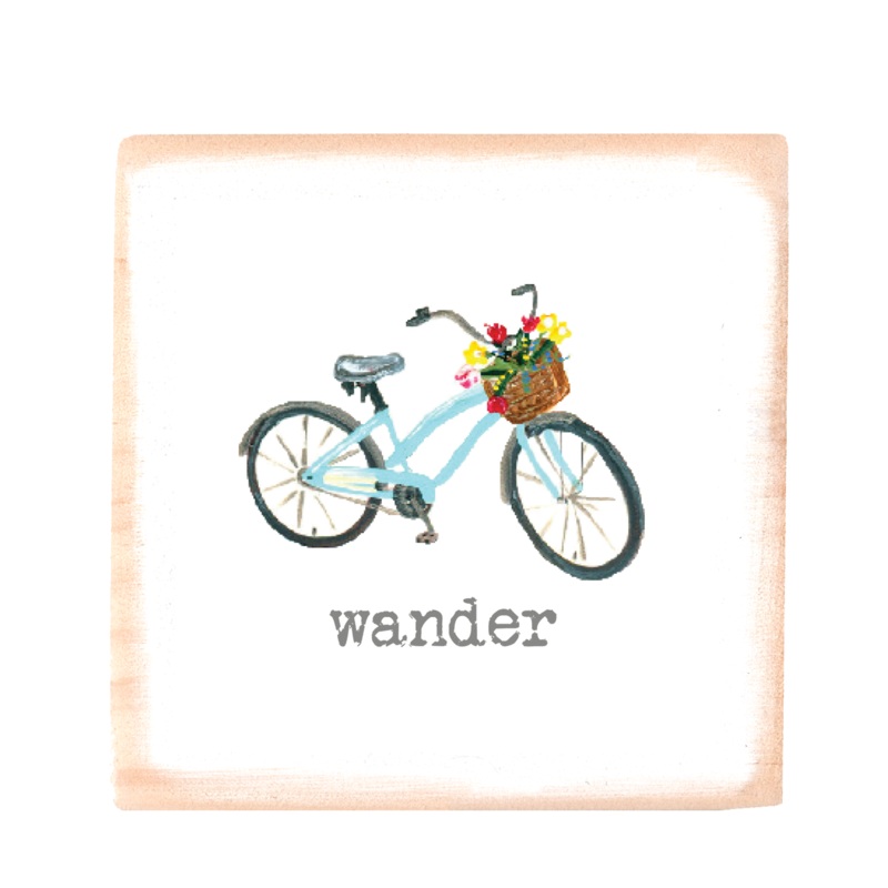 wander square wood block