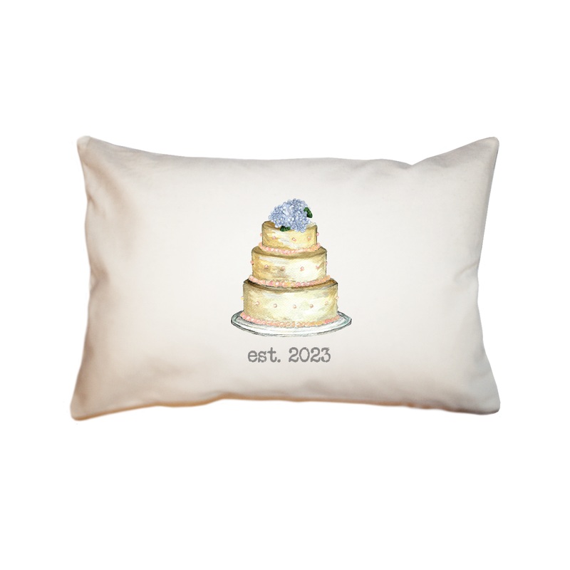 wedding cake 2023 large rectangle pillow