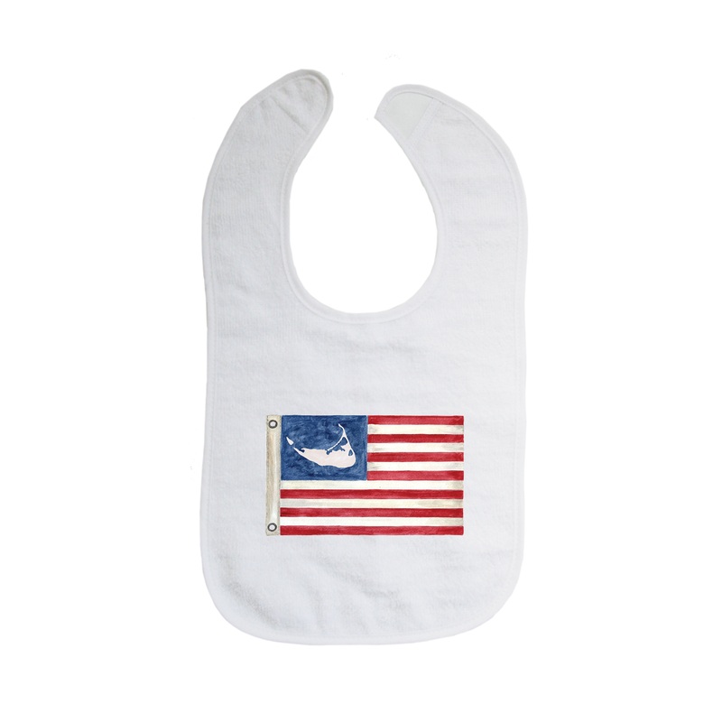 american flag with nantucket bib