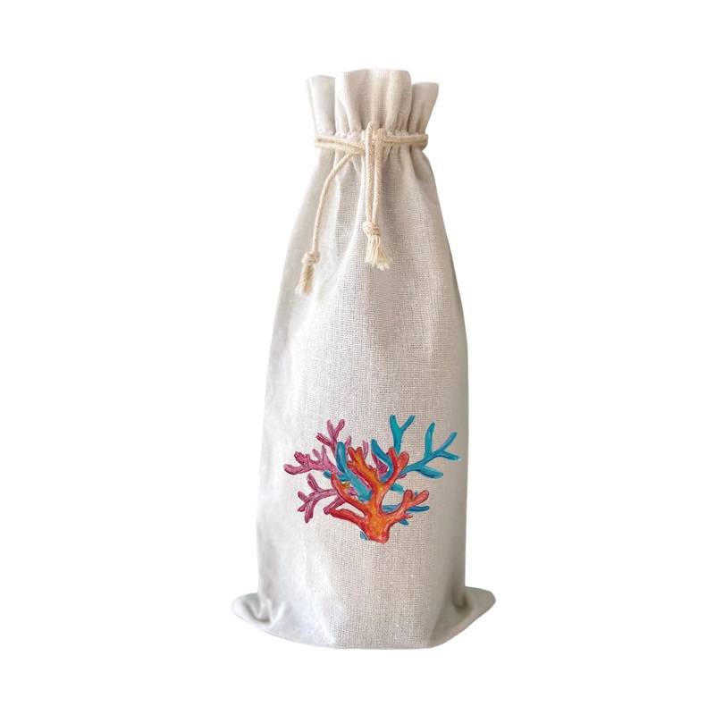 coral three colors wine bag