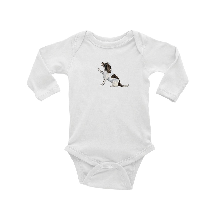 english cocker spaniel baby snap up long sleeve
