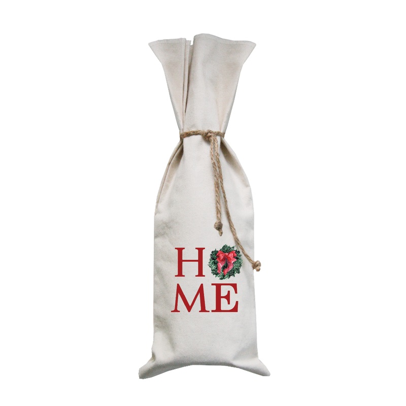 home wreath wine bag
