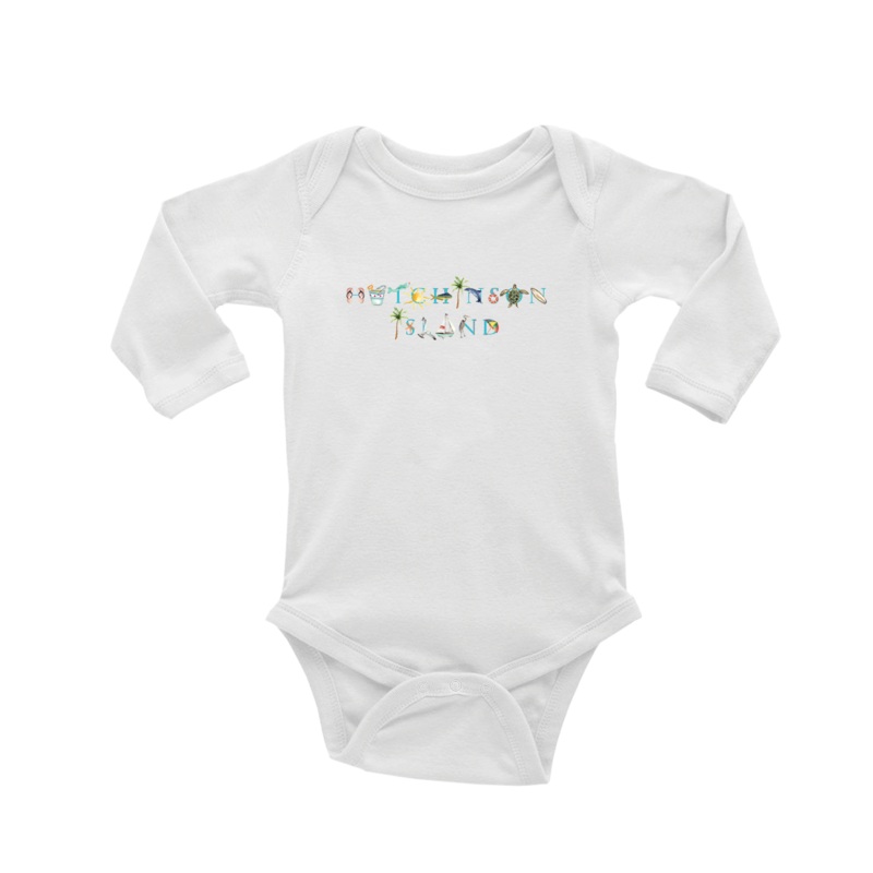 Hutchinson Island baby snap up long sleeve