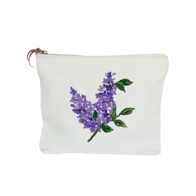 lilac zipper pouch