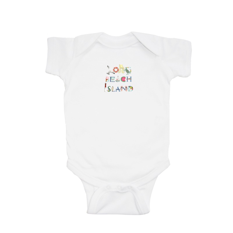 Long Beach Island baby snap up short sleeve baby snap up long sleeve
